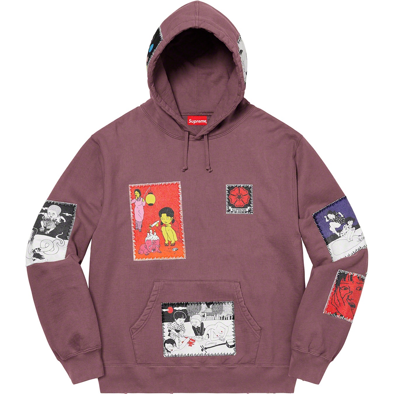 Toshio Saeki/Supreme Hooded Sweatshirt view 6